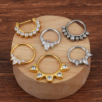 Prix Usine Acier Inoxydable Anneau de Nez Septum Oreille Cartilage Tragus Hélix Bijoux de Piercing