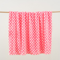 PEM Hersteller Liefert Individuell Bedruckte Herz-Flanell-Fleece-Decke Rosa Weiche Plüsch-Bettdecke für Feiertagsgeschenke