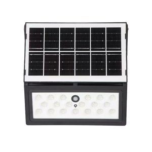 Folding Solar Wall Lamp Led 18 Lights Water Resistant Outdoor Garden Light - Product Image 1