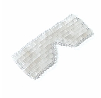OEM nouvelle arrivée fournisseur d'or masque pour les yeux en pierre de jade masque pour les yeux en jade cristal pierres de guérison masque pour les yeux en cristal de quartz clair
