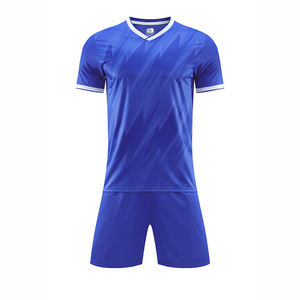 Maillots de football personnalisés de haute qualité, ensemble de 10 maillots américains, 100% polyester, respirant, séchage rapide, short d'entraînement d'été - Product Image 1