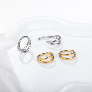 Anillos Dobles de Titanio para la Nariz, Calibre 16G, Aro PVD para Tragus, Daith, Rook, Concha, Hélix, Cartílago, Piercing de Nariz, Joyería para Septum, Clicker - Product Image 4