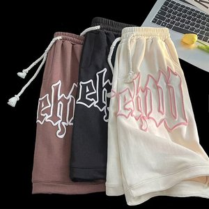 Shorts pour hommes sportifs et confortables, motif lettres, style américain, haute qualité, <span class=keywords><strong>prix</strong></span> de gros usine, collection été - Product Image 1