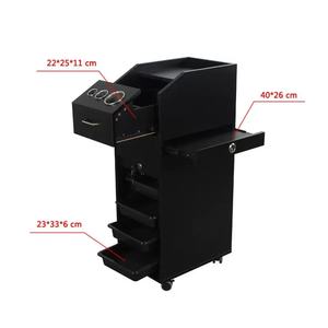 Beauty Storage Cart Hair Dryer Holder Stylist Equipment Lockable Rolling Wheels Salon <b>Trolley</b> - Product Image 2