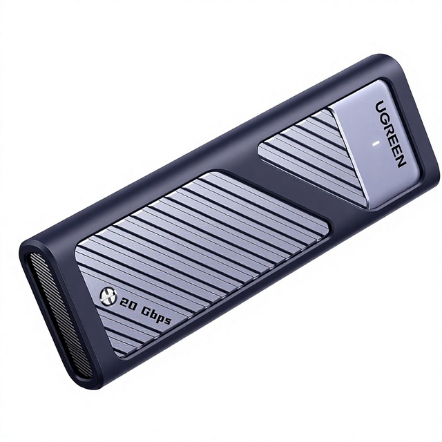 UGREEN 20Gbps M.2 NVMe SATA SSD Enclosure with USB-C & USB 3.2 Gen2 Support UASP/Trim M/B+M Key for 2230/2242/2260/2280 Sizes