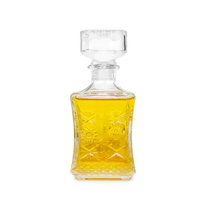 Wholesale Bulk High Quality 500ml 750ml Luxury Crystal Oxford Glass Whiskey Decanter