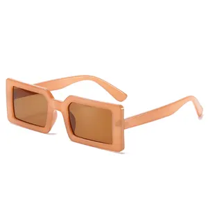 2024 Hot Fashion Trendy Vendors Wholesale Boutique Cheap Women Small Pink Square Rectangle Frames Shades Sun Glasses Sunglasses