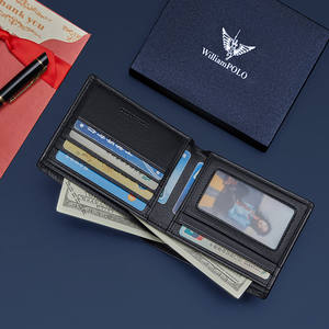 Portefeuille Court Homme en Cuir Noir RFID à Rabat à Succès, Porte-Monnaie Classique avec Fermeture Ouverte, Vente en Gros - Product Image 5