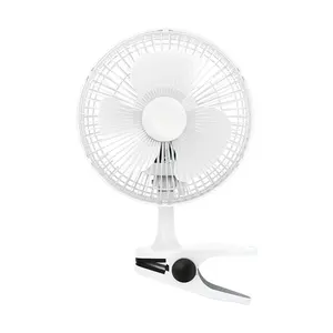 6" Inch Portable Oscillating Table Fan with Kids Safety Mesh Grill Clip-On Design for Home Office Use