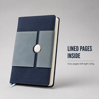 Agenda en cuir magnétique pour affaires, bloc-notes, journal avec stylo, couverture en PU de luxe A5, cadeau d'entreprise, carnet