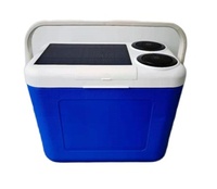 Glacière isotherme portable avec haut-parleur Bluetooth intégré, panneau solaire, batterie rechargeable, batterie externe et radio FM