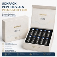 Boîte d'emballage rigide à fermeture magnétique personnalisée avec insert en EVA pour sérum, ampoule, flacon de peptides, coffret cadeau pour soins de la peau