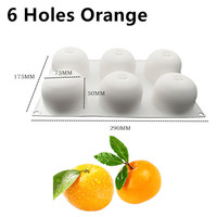 Moule à gâteau en silicone en forme de fruits, sphère ronde, 6, 8, 12 cavités, pour mousse au chocolat 3D, outils de pâtisserie DIY, qualité alimentaire