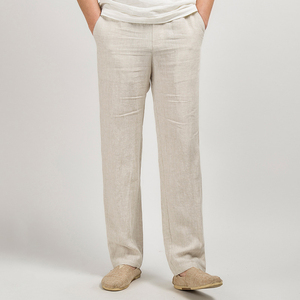 <span class=keywords><strong>Pantaloni</strong></span> Casual <span class=keywords><strong>da</strong></span> <span class=keywords><strong>uomo</strong></span> in cotone <span class=keywords><strong>di</strong></span> <span class=keywords><strong>lino</strong></span>, nuovi <span class=keywords><strong>pantaloni</strong></span> larghi in stile cinese, con vita media, larghi e leggeri - Product Image 1