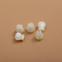 Perles coquillages sculptées mignonnes en forme de muguet 6*8mm/8*10mm, breloques fleurs de la vallée en coquillage naturel pour bracelet, collier, DIY