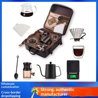 Ensemble de cafetière portable pour le camping, avec bouilloire et moulin à café, accessoires inclus – Idéal pour les cadeaux de camping