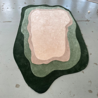 Tapis de prière en polaire, tapis de couloir irrégulier en laine française, tapis de salon pour canapé, tapis de vestiaire couleur unie YuHe antidérapant