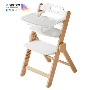 <span class=keywords><strong>Seggiolone</strong></span> per Bambini 3 in 1 Regolabile e Pieghevole, Vendita Diretta, in Legno e Plastica, Sedie da Pranzo per Bambini - Product Image 6