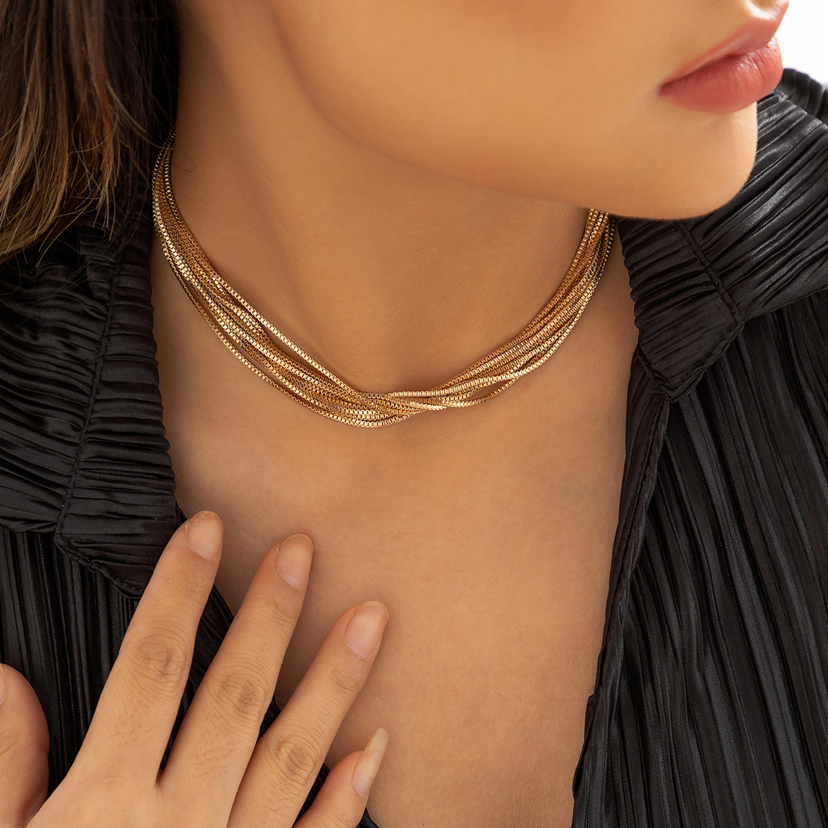 Punk CCB Material Big Ball Choker Necklace for Women