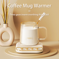 Tasse intelligente à contrôle de température 55 degrés, personnalisable avec logo couleur, très demandée, tasse chauffante électrique en verre avec réchauffeur