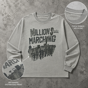 เสื้อสเวตเชิ้ตคอกลมโอเวอร์ไซส์ลายกราฟิกสไตล์วินเทจฟอกสีแบบแอซิดวอชเนื้อผ้าหนาสำหรับผู้ชายและผู้หญิง สตรีทแวร์ ลดราคาพิเศษ - Product Image 4