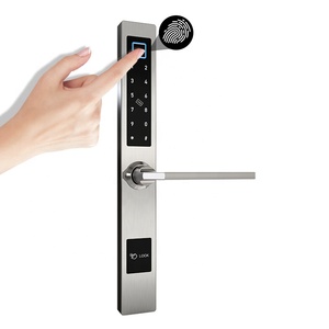 TTLock एप्लिकेशन स्मार्टफोन नियंत्रण वाईफ़ाई वायरलेस रिमोट एल्यूमीनियम कांच के दरवाजे बंद फिंगरप्रिंट स्लिम स्मार्ट ताला कांच के दरवाजे के लिए - Product Image 3