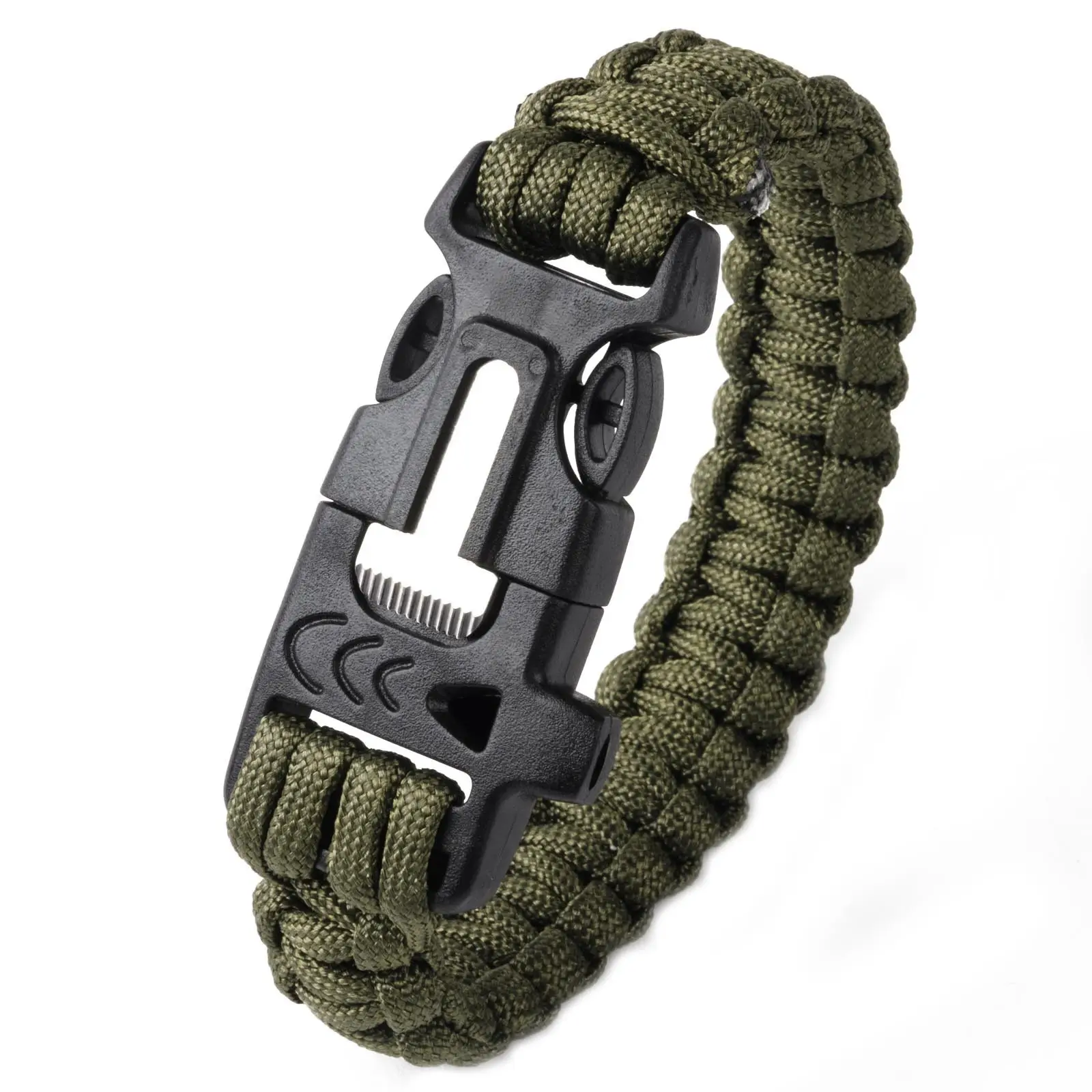 Multifunctionele Custom Logo Mannen Survival 550 Lbs Tactische Paracord Armbanden Voor Buiten Kamperen