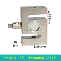 1500kg High-Precision S-Type Force Measuring Instrument Tension Pressure Weighing Sensor Strain Gauge Force Measurements 0.1%