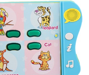 Vui vẻ giáo dục Audiobook bé động vật đầu học tập sách với LED nút Đồ chơi giáo dục cho trẻ em học tập - Product Image 2