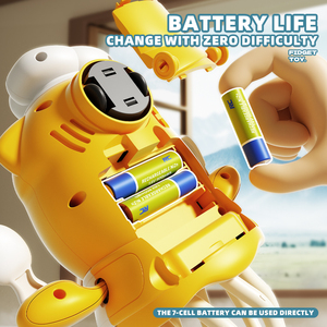 Giocattolo antistress simpatico e unico con design da chef, polpo/dodonna elettrico automatico che si muove, evita gli ostacoli e balla - Product Image 5