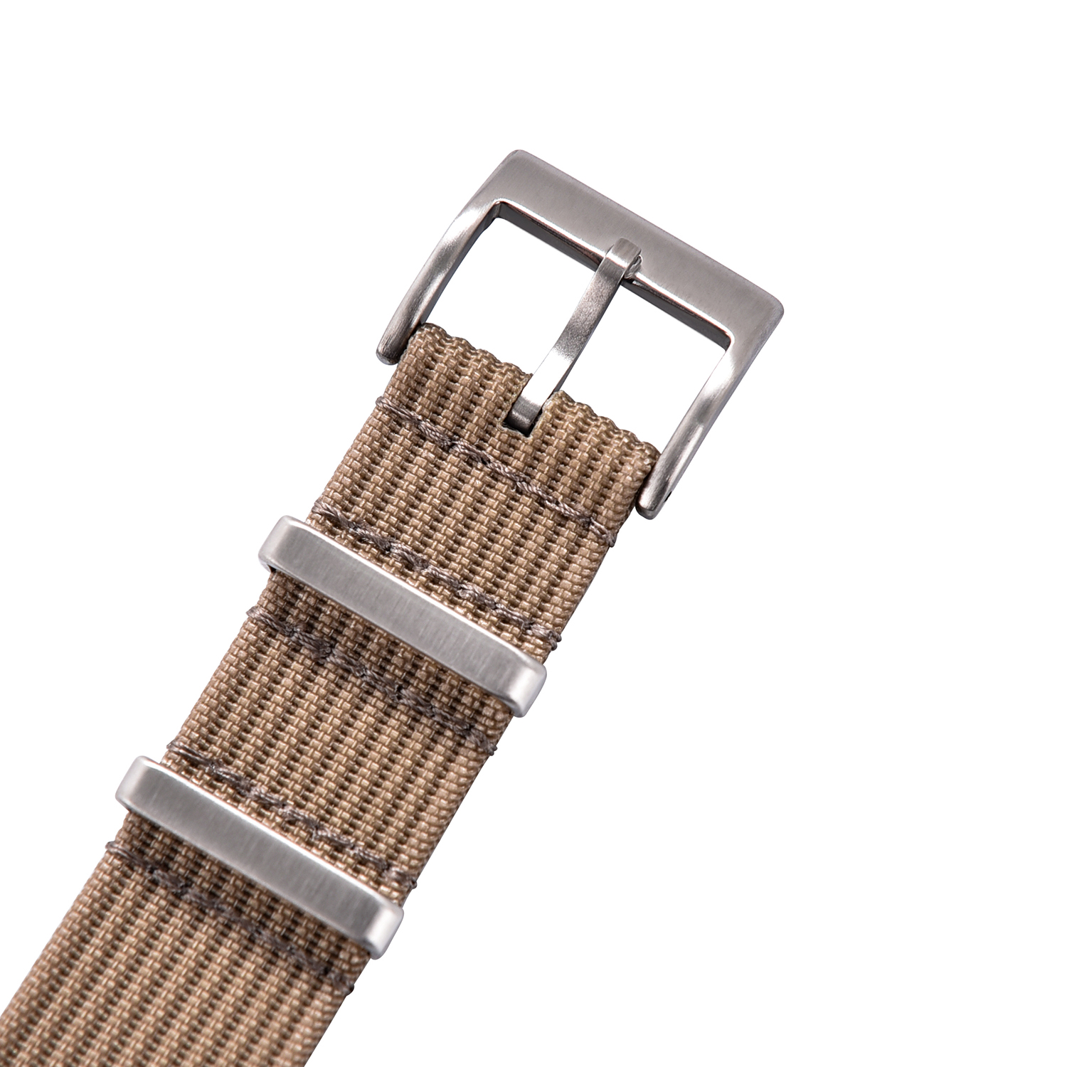 Juelong Premium Stripe Nylon Strap Customized 18mm 20mm 22mm One Piece Ribbed Nylon Watch Strap