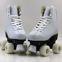 Patins à roulettes blancs à 4 roues avec roulements ABEC-7 et roues en PU - Jun Ran JR-875E pour les sports de plein air