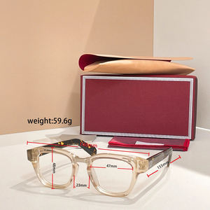 Lunettes de soleil carrées rétro UV400, monture en acétate, tendance unisexe, surdimensionnées pour grands visages, style vintage - Product Image 1