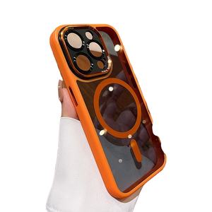 Pronta per la spedizione versione aggiornata con telaio in metallo trasparente magnetico custodia per telefono per <span class=keywords><strong>iPhone</strong></span> <span class=keywords><strong>11</strong></span> 16 Pro/Pro Max borse per cellulare - Product Image 1