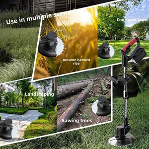 Wireless Lithium Battery Lawn Mower Small Household Handheld Grass <b>Trimmer</b> Garden Pruning Machine Rechargeable Weed C--18 Wirele - Product Image 4