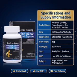 Complément de vitalité masculine : Capsules molles de ginseng américain, d'épimède et de panache de cerf pour hommes - Product Image 4