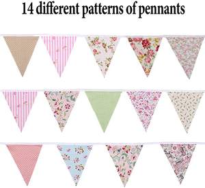 Banderoles de 19 pouces en forme de Triangle, drapeaux en tissu <span class=keywords><strong>multicolore</strong></span>, guirlandes de fanions pour fête, décoration suspendue pour Festival en plein air - Product Image 3