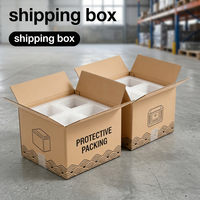 Boîtes d'expédition en carton recyclable imprimées sur mesure, emballages plats pour les commandes de boutiques en ligne, vêtements et accessoires