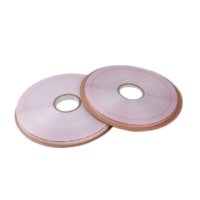 Ruban adhésif antistatique double face en acrylique pour sacs refermables en HDPE, BOPP, PET, blanc/rouge, 15 mm x 1000 m, 23 microns