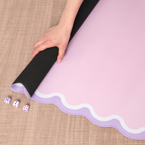 Pink Mahjong Mat (31.5” x 31.5”) with Black Carrying Bag, Anti-Slip, Noise-Reducing <b>Table</b> Cover <b>for</b> Mahjong, Poker, <b>Board</b> <b>Games</b> - Product Image 6