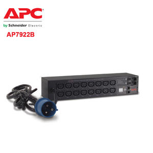 APC PDU AP7922B Unidad de distribución de energía en rack Tipo de interruptor 2U 32A 230 V 2U Rack PDU Breaker y Metal Plastic Rack Distribution - Product Image 1