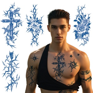 Tatuajes Temporales de Agua al por Mayor y Personalizados, Adhesivos de Tatuaje de Jugo No Tóxicos, Maquillaje Corporal que Dura <span class=keywords><strong>Media</strong></span> Semana, Tatuaje Semipermanente - Product Image 1