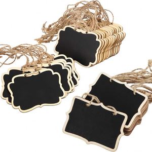 Proveedor de Letreros Colgantes de Madera Creativos, Rectangulares, Pequeños, Tipo Pizarra, Mini Letreros para Exhibición, Etiquetas para Clasificación de Artículos - Product Image 3