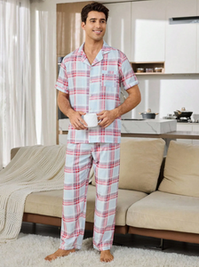 Wholesale Man Sleepwear Long Sleeve Pyjamas Soft Bamboo Cotton Men Pajamas Loungewear Sets Men's <b>Clothes</b> - Product Image 3