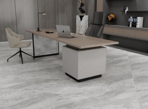 Azulejo de suelo de porcelana de mármol esmaltado completamente pulido gris de diseño italiano de 1200x600mm - Product Image 6