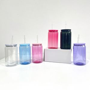 Coffee Cup <b>Clear</b> Drinking for Uv Dtf Wraps Colored <b>Jelly</b> 16Oz Plastic Can - Product Image 2