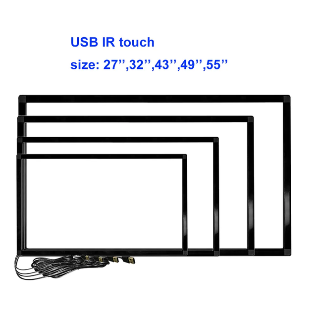 Infrarot-Touch-Rahmen 213,4 Cm – 10-Punkt Multi-Touch, USB Plug-and-Play, Für Displays, Kioske, Whiteboards