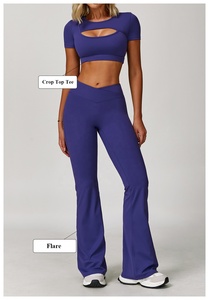 Fabricante de Ropa Deportiva Conjunto Deportivo para Mujer Marca Privada Ropa de Fitness Activa Traje de Pilates Personalizado Conjunto de Gimnasio para Mujer - Product Image 2