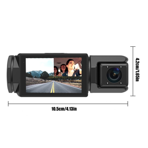 Caméra embarquée 1080P 2 pouces 3 canaux en ABS durable avec support carte 64 Go, écran LCD 2,4 pouces et rétroviseur étanche - Product Image 6