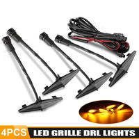 HOLY Hochwertige 12V Auto-Notfallwarnleuchte Kühlergrill LED-Stroboskop-Blitzlicht Sicherheitslampe RGB-Farben 1200LM CANBUS